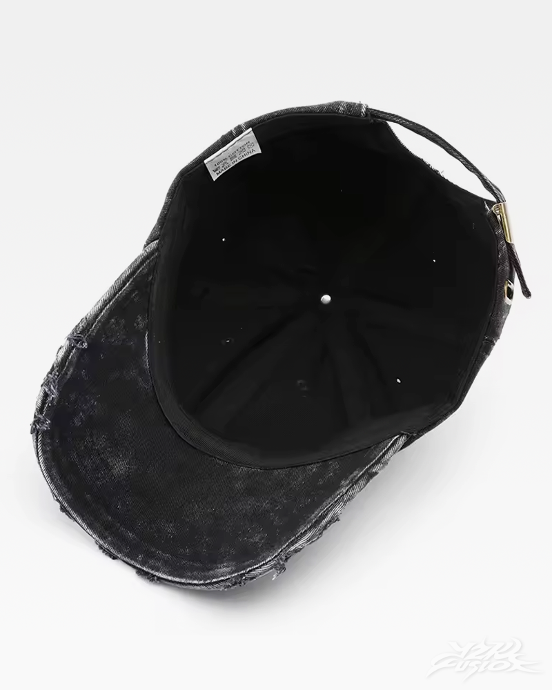 Y2K Black Washed Cap