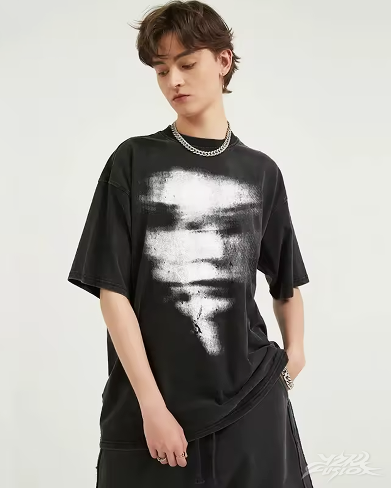 Y2K Blurry Face Shirt