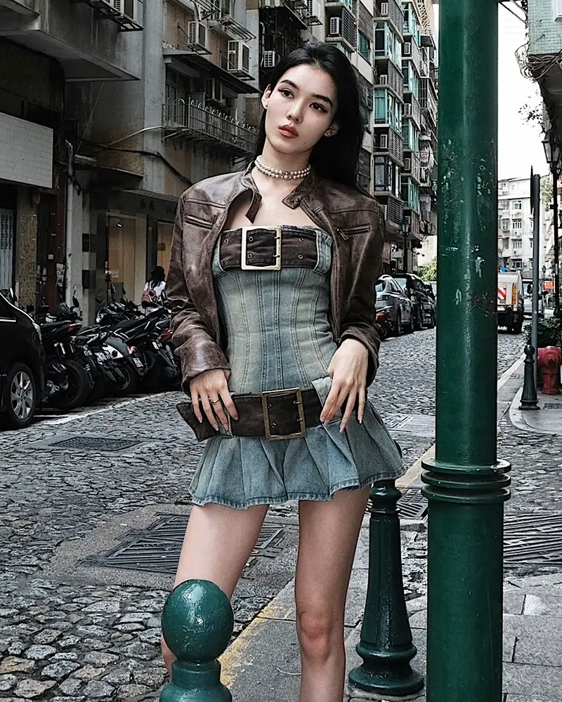 Y2K Denim Dress