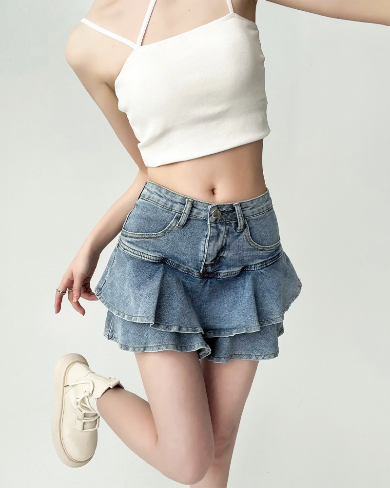 Y2K Denim Mini Skirt