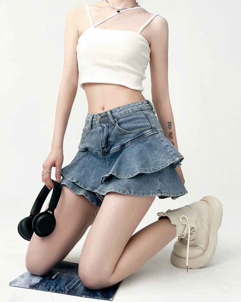 Y2K Denim Mini Skirt