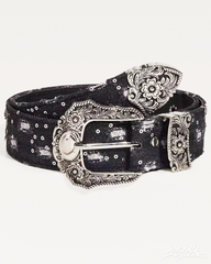 Y2K Denim Western Belt