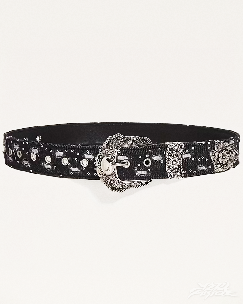 Y2K Denim Western Belt