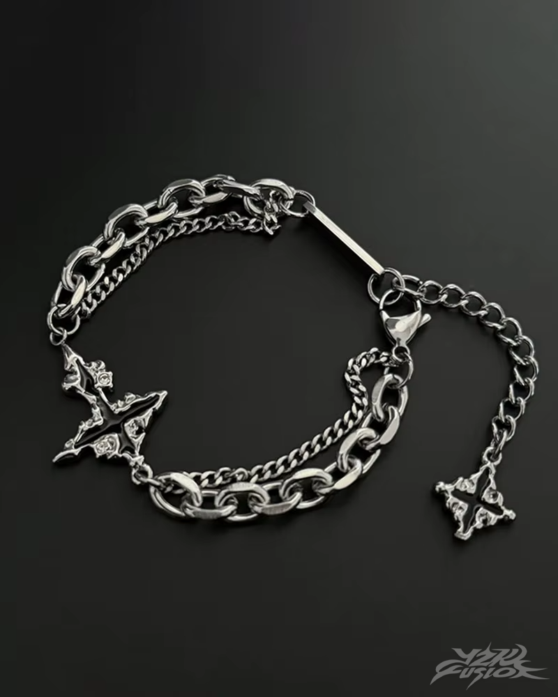 Y2K Gothic Cross Bracelet