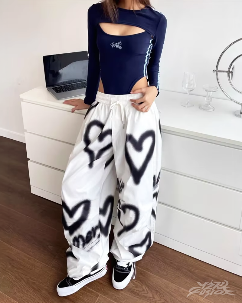 Y2K Heart Joggers
