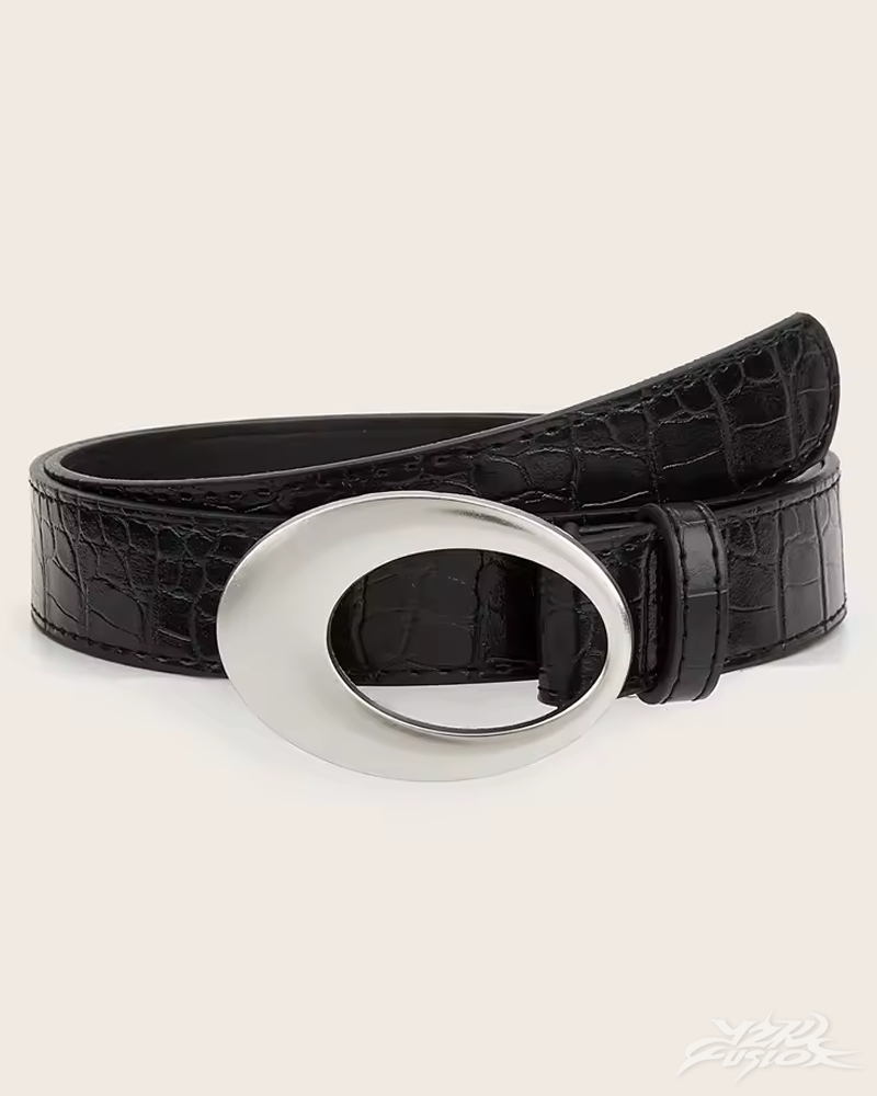 Y2K Oval Buckle Belt