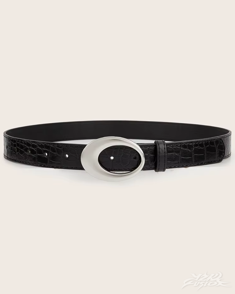 Y2K Oval Buckle Belt