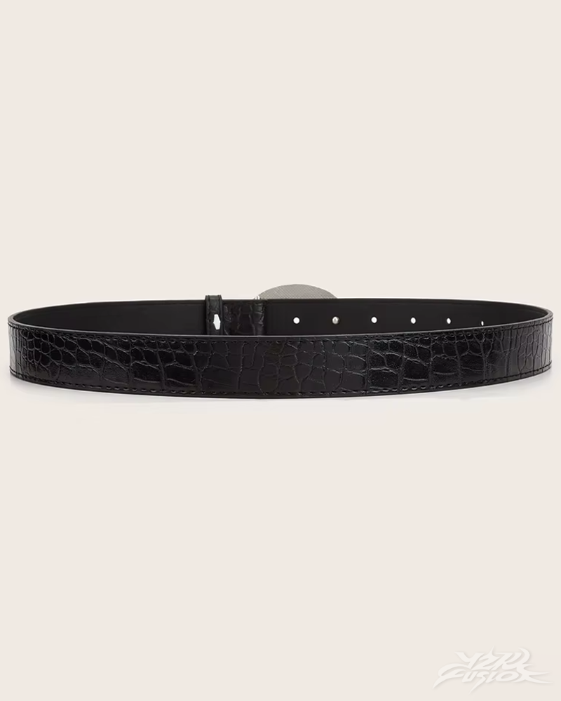 Y2K Oval Buckle Belt