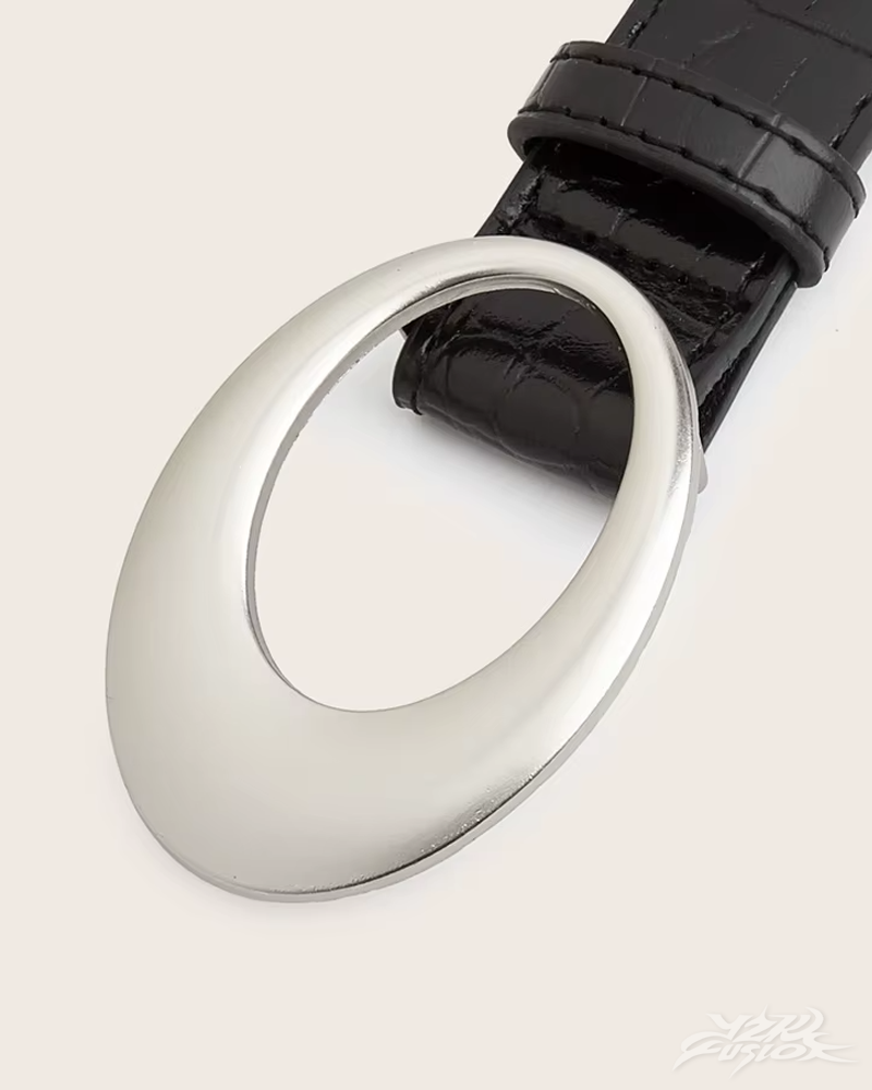 Y2K Oval Buckle Belt