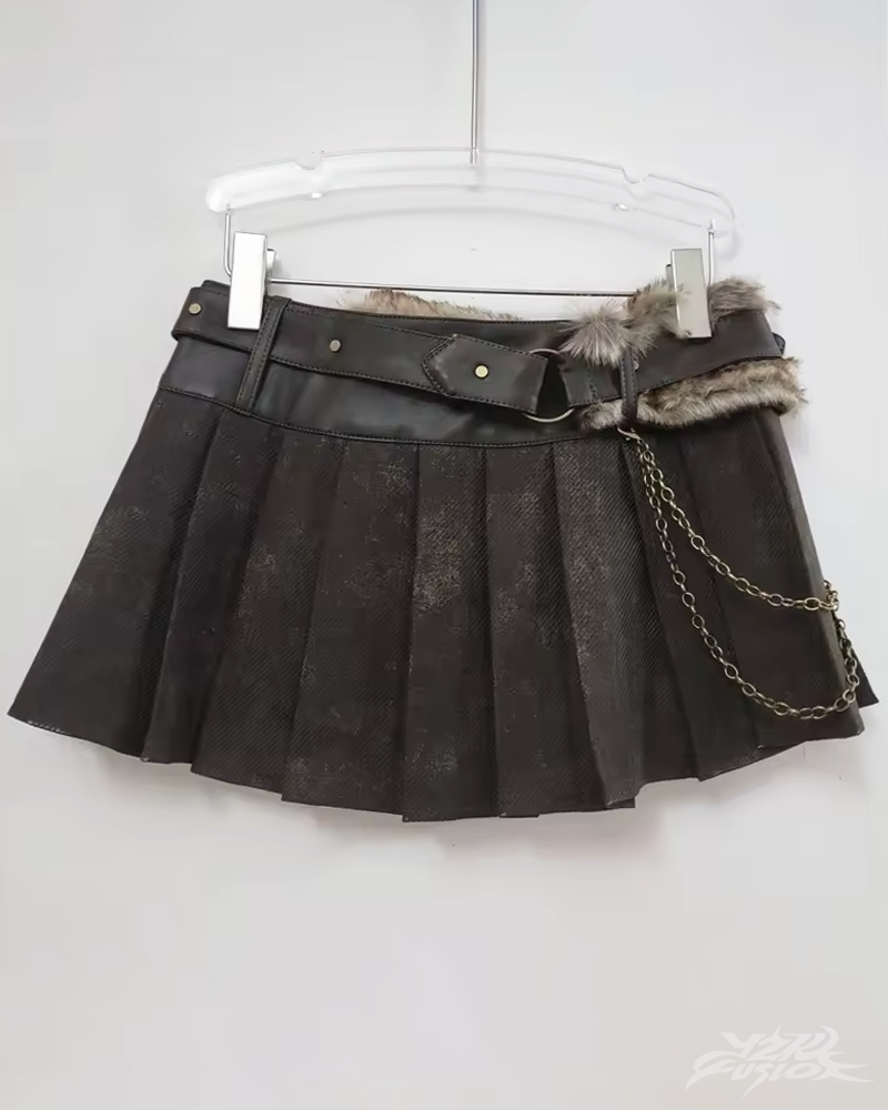 Y2K Pleated Skirt