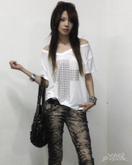 Y2K Rhinestone Cross Top