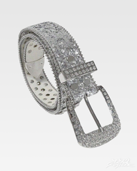Y2K Rhinestone Silver Belt