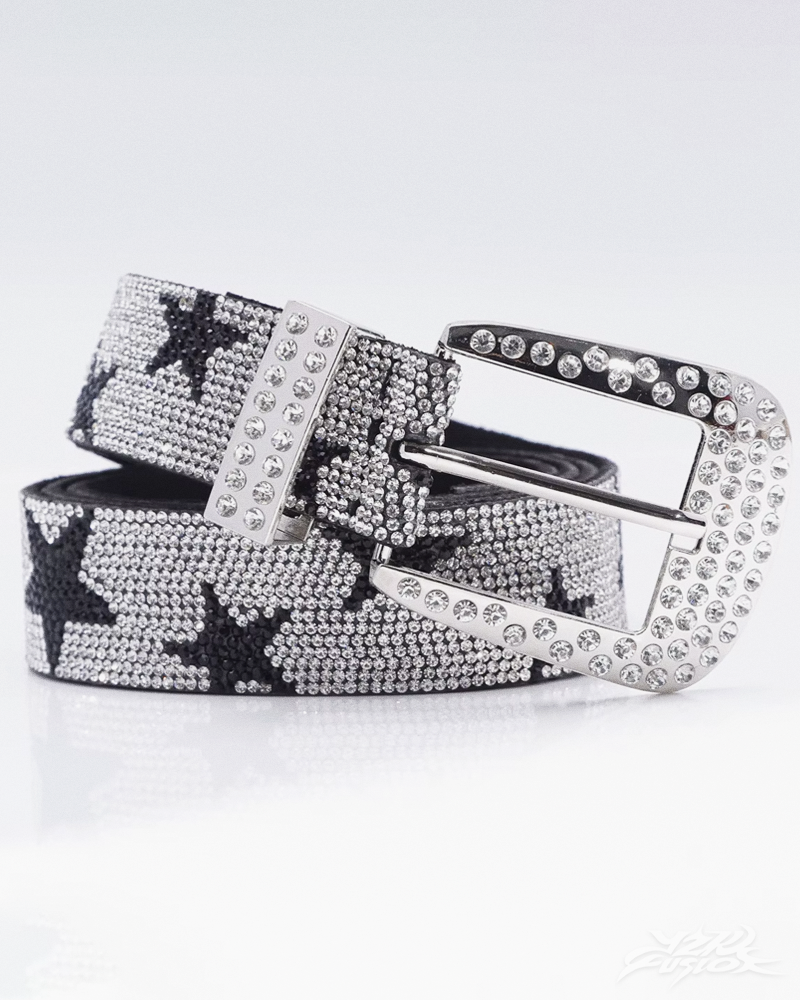 Y2K Rhinestone Star Belt