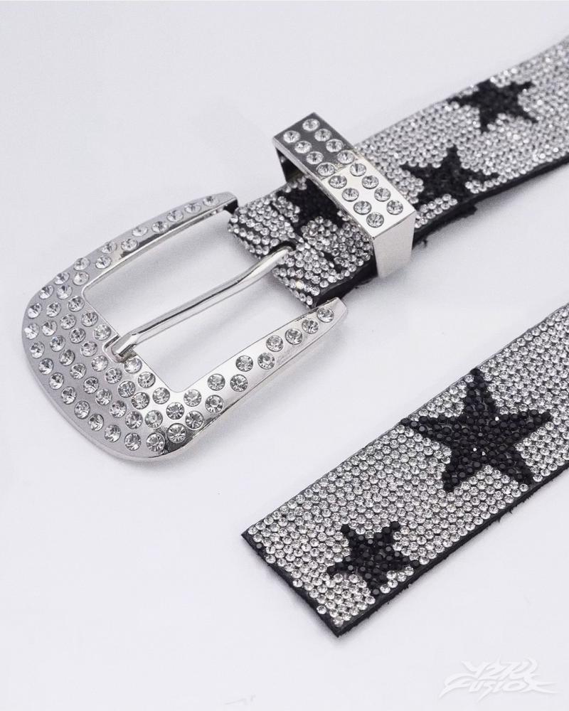 Y2K Rhinestone Star Belt