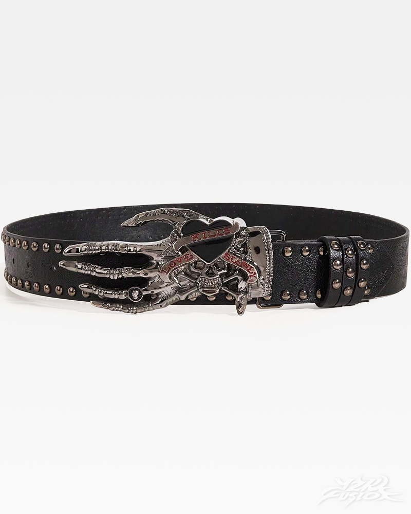 Y2K Skeleton Hand Belt
