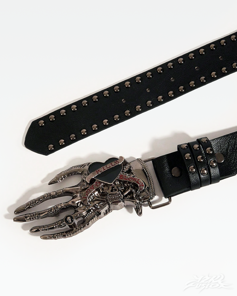 Y2K Skeleton Hand Belt