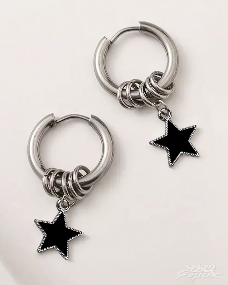 Y2K Star Hoop Earrings