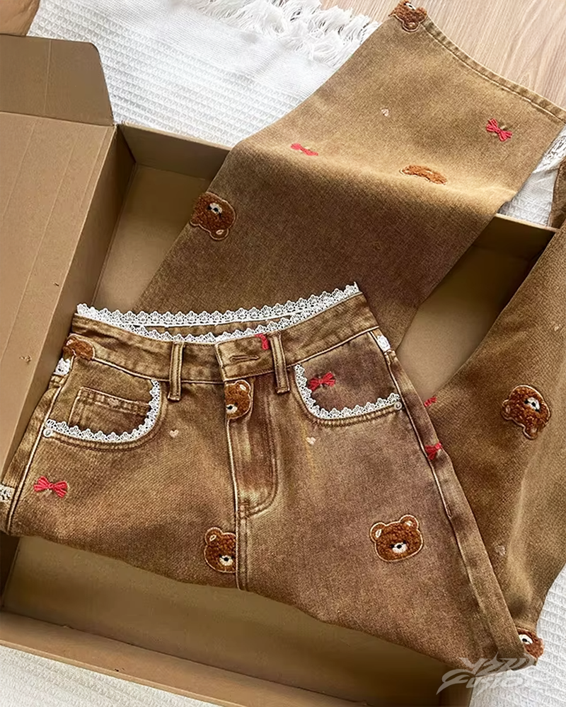 Y2K Teddy Bear Jeans