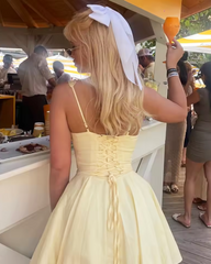 Yellow Corset Mini Dress
