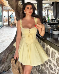 Yellow Corset Mini Dress