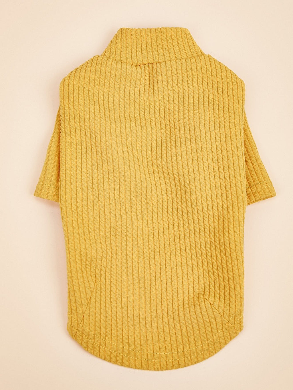 Yellow Small Plaid Pet Sweater